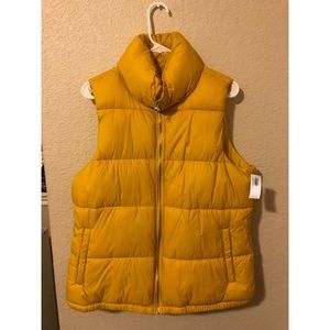 Yellow Puffer Vest : Old Navy
